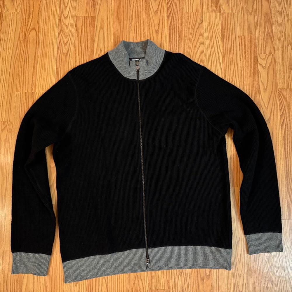 Michael Kors Full Zip Mock Neck Sweater